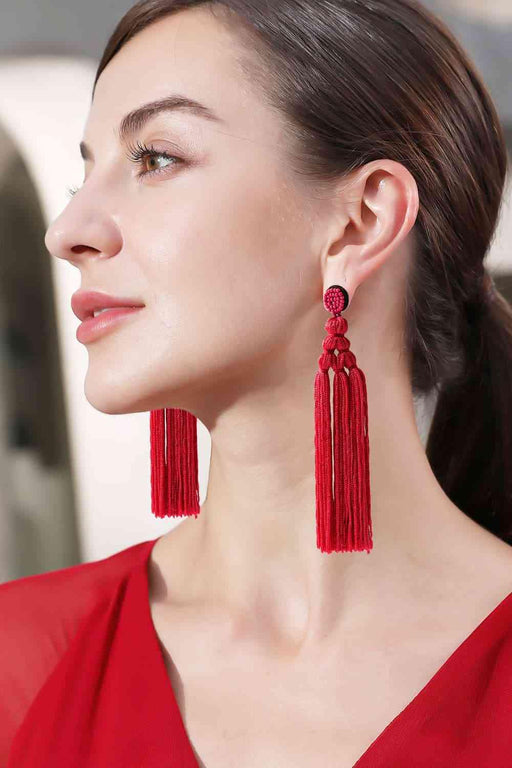 Exotic Handcrafted Beaded Tassel Earrings for a Touch of Opulence