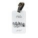 Elite Collection: Premium Acrylic Luggage Tag Set with Leather Strap - Enhance Your Travel Style