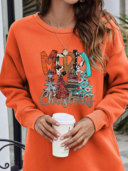 Festive Merry Christmas Graphic Sweater