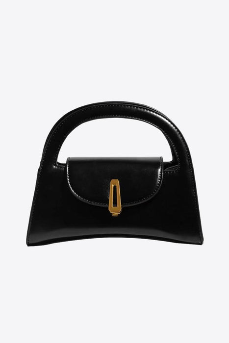 Elegant Mini Faux Leather Crossbody Bag
