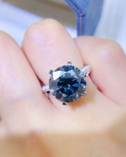 5 Carat Moissanite Sterling Silver Ring - Timeless Luxury