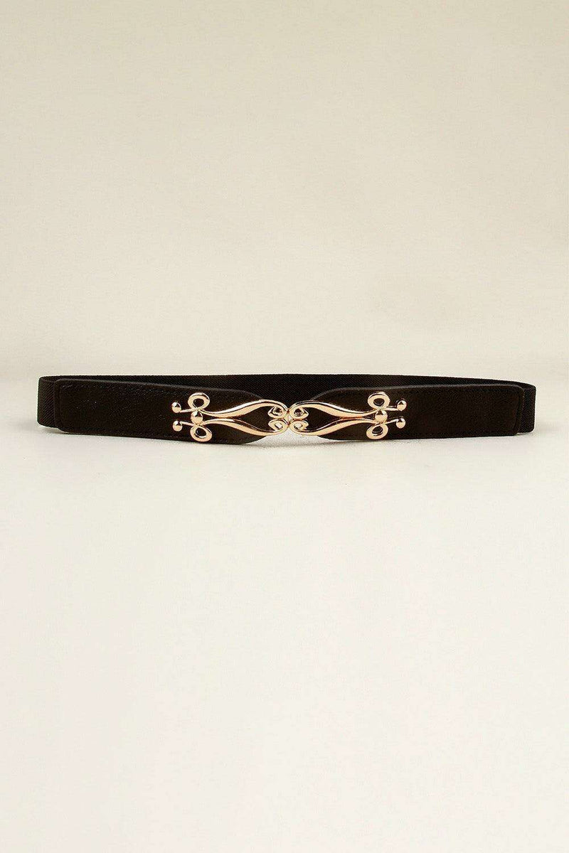 Elegant Versatile Elastic Belt with Stylish Alloy Buckle for Fashion-Forward Looks