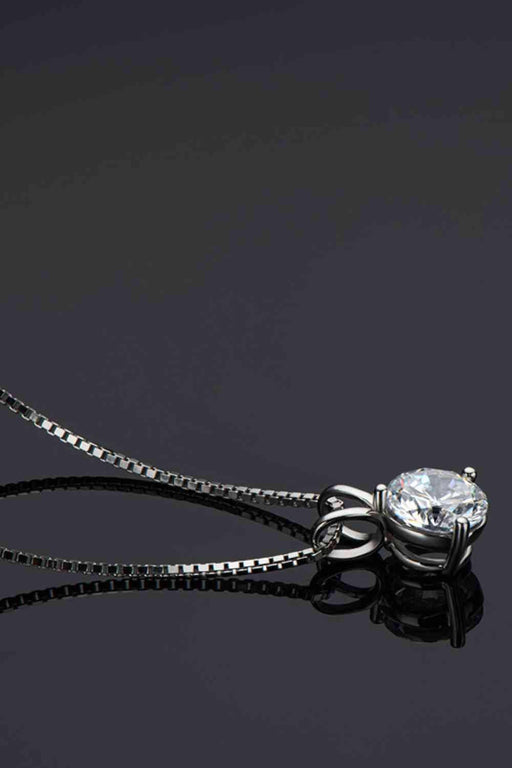 Adorned 1 Carat Moissanite Pendant Necklace: An Exquisite Statement Piece
