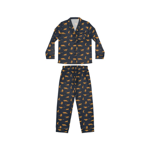 Luxurious Leopard Print Women's Custom Satin Pajama Set
