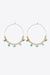 Elegant Turquoise & Gold Stainless Steel Earrings
