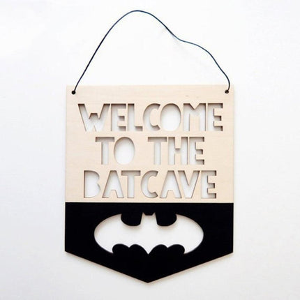 Nordic-Inspired Hollow Wood Letter Wall Decor with Rustic Rope Hanger