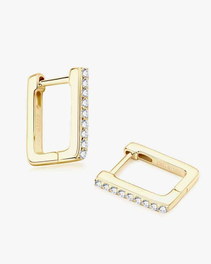 Stylish Moissanite Geometric Earrings: Timeless Sophistication for Any Event