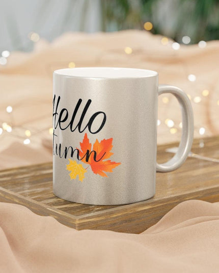 Elegant Metallic Ceramic Mug in Stunning Gold or Silver