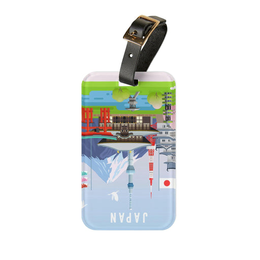 Elite Acrylic Luggage Tag Set with Leather Strap: Customizable Travel Essential
