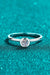 Elegant 925 Sterling Silver Moissanite Solitaire Ring with Rhodium Plating