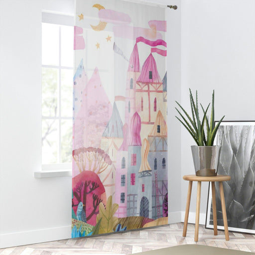 Maison d'Elite Fairy tale landscape Personalized Window Curtains for Home Decor - P.2-Home Decor-Printify-Sheer-White-50" × 84"-Très Elite