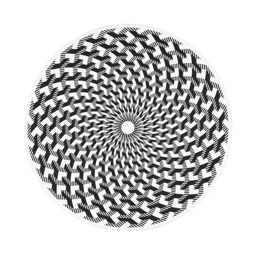 Circular Optical Illusion Abstract Bathroom Rug