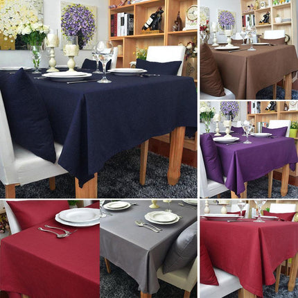 Chic Cotton Linen Dining Tablecloth for an Elegant Table Setting