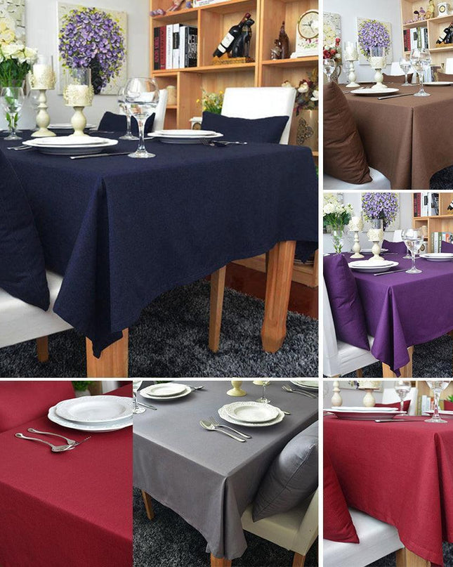 Chic Cotton Linen Dining Tablecloth for an Elegant Table Setting