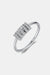 Exquisite Platinum-Plated Multi-Hoop Ring with Main Stone