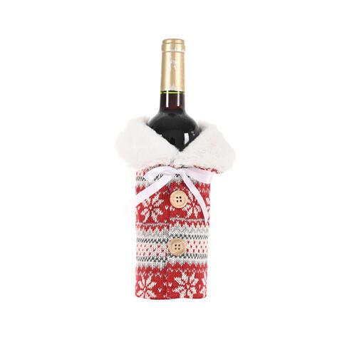 Snowflake Wine Bottle Sleeve for Holiday Elegance