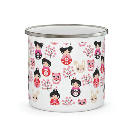 Personalized Adventure Enamel Camping Mug for Outdoor Lovers