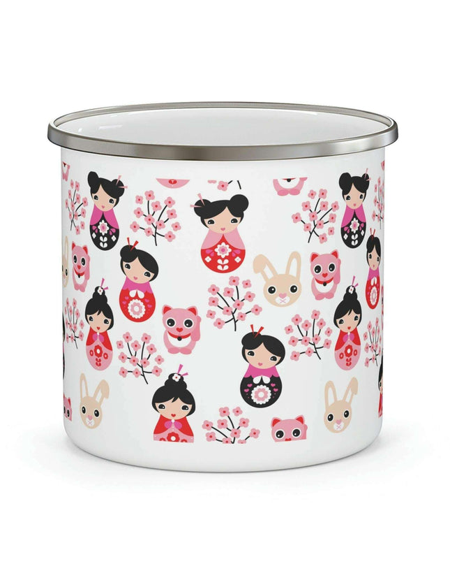 Personalized Adventure Enamel Camping Mug for Outdoor Lovers