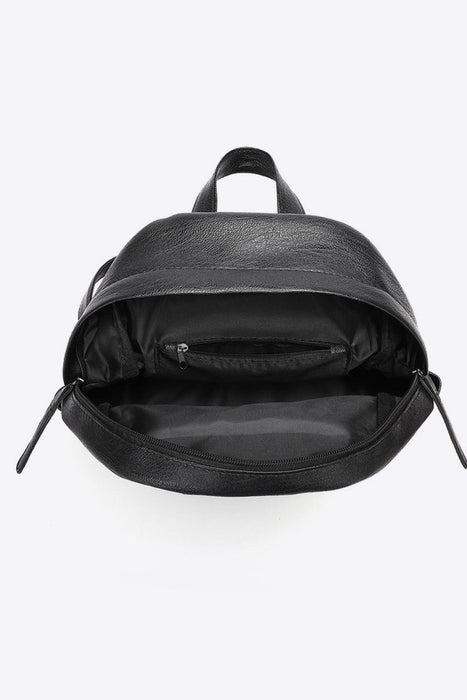 Adored PU Leather Backpack - Fashionable Large Bag