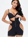 Elegant Lace-Trimmed Shaping Bodysuit with Front Closure