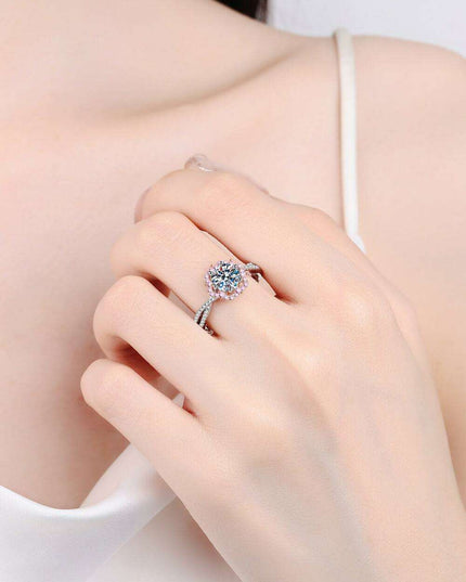 Floral Infinity Lab-Grown Diamond Crisscross Ring with Accent Stones - A Touch of Elegance