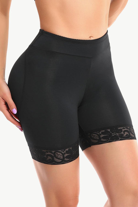 Lace-Trimmed Shapewear Shorts with Easy-Pull-On Style