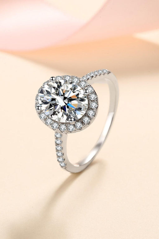 Luxurious Lab-Grown Diamond Ring with Moissanite and Zircon Accents