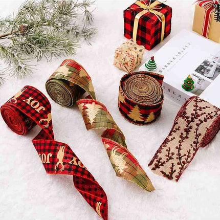 Premium Christmas Satin Craft Ribbon - 5m Luxurious Polyester for Holiday Decor
