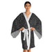 Elegant Japanese Kimono with Long Bell Sleeves: Artistic Design and Luxurious Feel