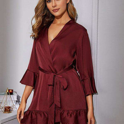 Luxe Elegance | Chic Women's Robe Nightgown