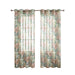 Artistic Beauty Enhanced: Pair of Sheer Floral Curtains in Vibrant Colors - Elevate Your Space's Style