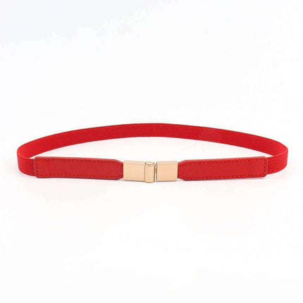 Elegant Adjustable PU Elastic Skinny Belt for Effortless Style