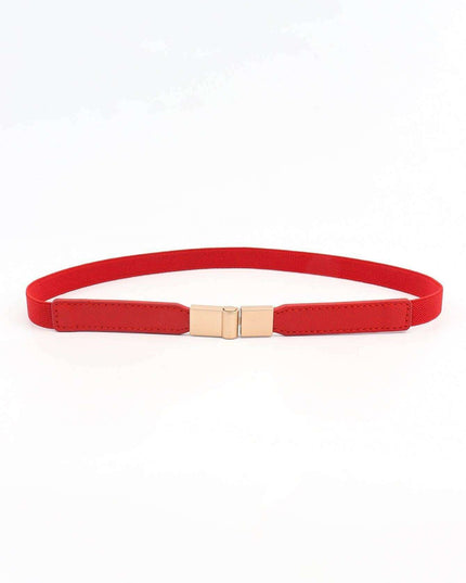 Elegant Adjustable PU Elastic Skinny Belt for Effortless Style