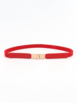 PU Elastic Skinny Belt-Trendsi-Red-One Size-Très Elite