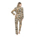 Luxurious Customizable Leopard Print Satin Pajama Set for Women