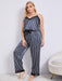 Elegant Silky Striped Plus Size Pajama Set with Delicate Lace Detail