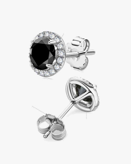 Radiant Platinum-Plated Lab-Created Diamond Earrings with Sparkling Zircon Accents