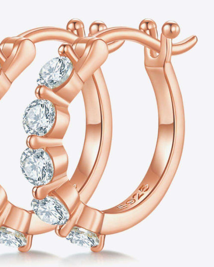 Opulent 1 Carat Lab-Diamond Sterling Silver Earrings - Platinum, Gold, or Rose Gold Plated