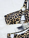 Leopard Print Asymmetrical Cutout Bikini Set