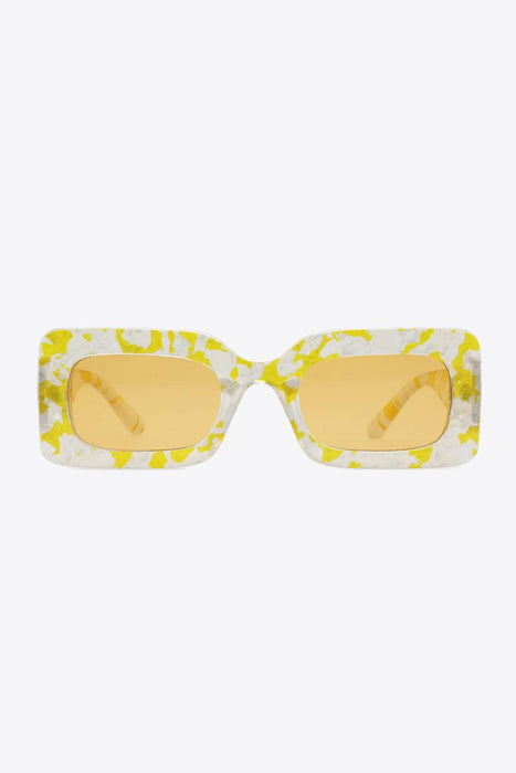 Rectangular Tortoiseshell Sunglasses with UV400 Protection