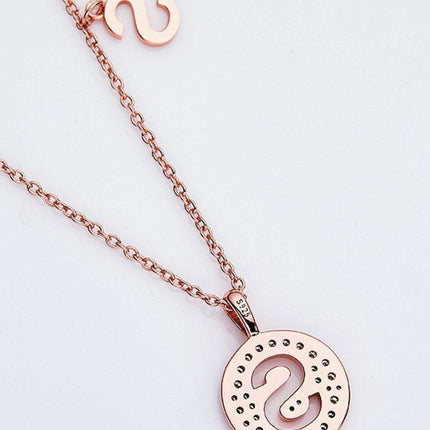 Stunning Rose Gold-Plated Necklace with Lab-Created Diamond - A Modern Elegance