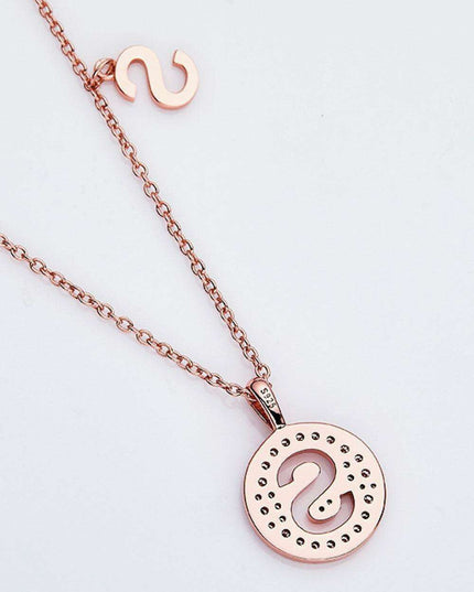 Stunning Rose Gold-Plated Necklace with Lab-Created Diamond - A Modern Elegance