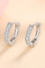 Radiant Lab-Diamond Sterling Silver Huggie Earrings with Stylish Care Instructions