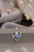 Luminous Opal Heart Necklace: Australian Opal Pendant on Sterling Silver Chain