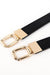 Elegant Geometric Dual Clasp Stretchy Style Belt