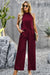 Grecian Elegance Two-Piece Sleeveless Top and Pants Set