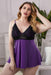 Lace Mesh Chemise with Crossed Straps for Curvy Beauties
