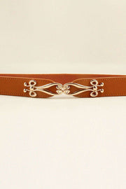 Elegant Versatile Elastic Belt with Stylish Alloy Buckle for Fashion-Forward Looks