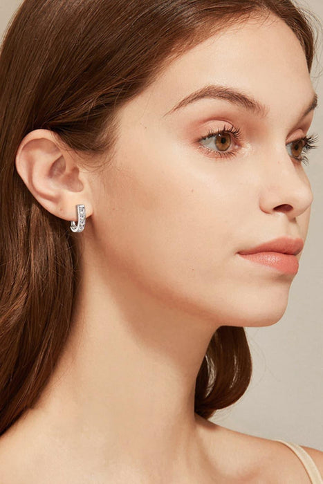 Elegant 1 Carat Lab-Diamond Sterling Silver Earrings - Timeless Sophistication