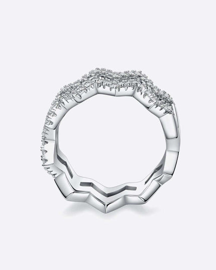 Ethical Moissanite Zigzag Stackable Rings: Embrace Sustainable Luxury with Dazzling Elegance